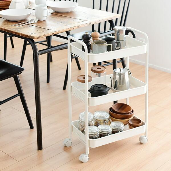 山善（YAMAZEN） ワゴン キッチンワゴン 幅26 奥行43.5 高さ74.5 cm