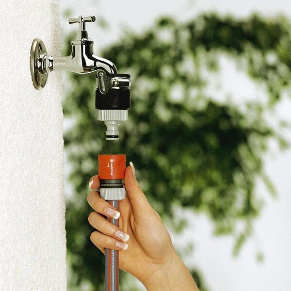 GARDENA 丸形水栓コネクター(外径14-17 mmのネジ山のない蛇口用)2908