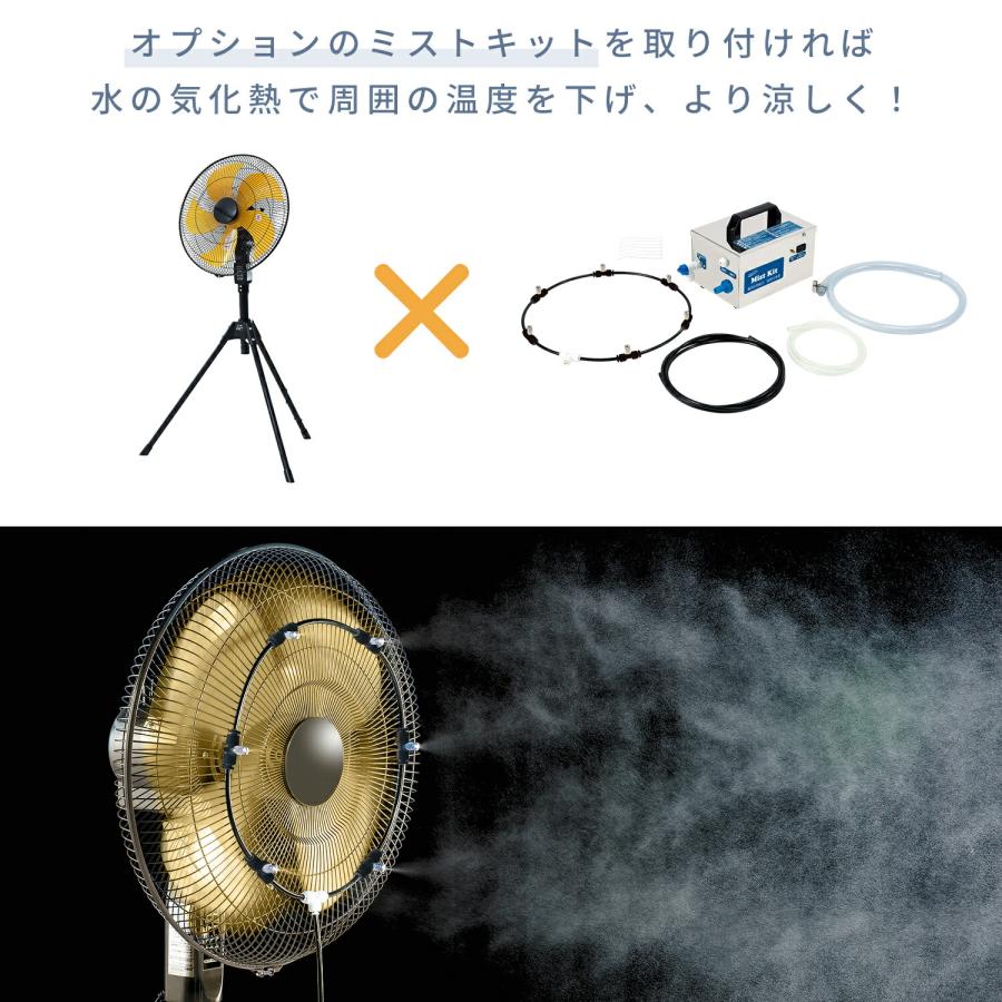 ナカトミ 工場扇 工場用扇風機 45cm OPF-45YB 大風量 三脚折り畳み収納