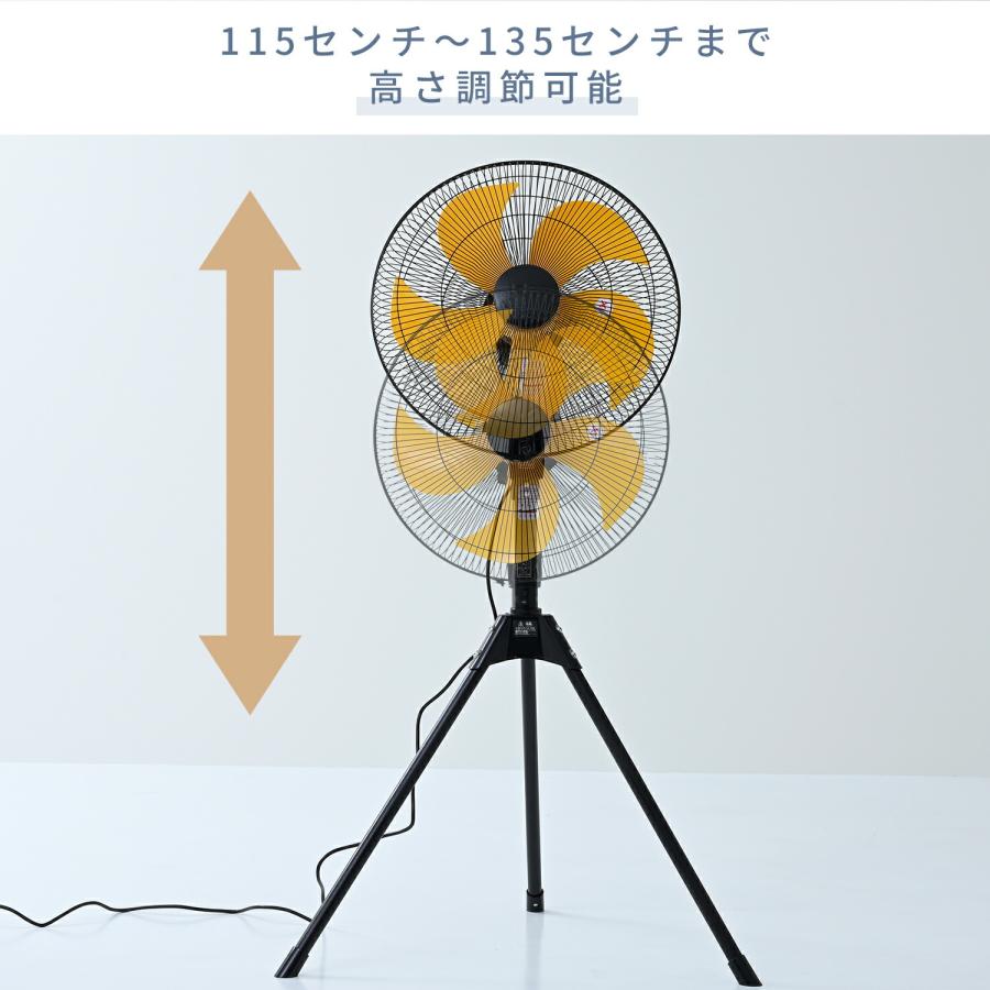 ナカトミ 工場扇 工場用扇風機 45cm OPF-45YB 大風量 三脚折り畳み収納