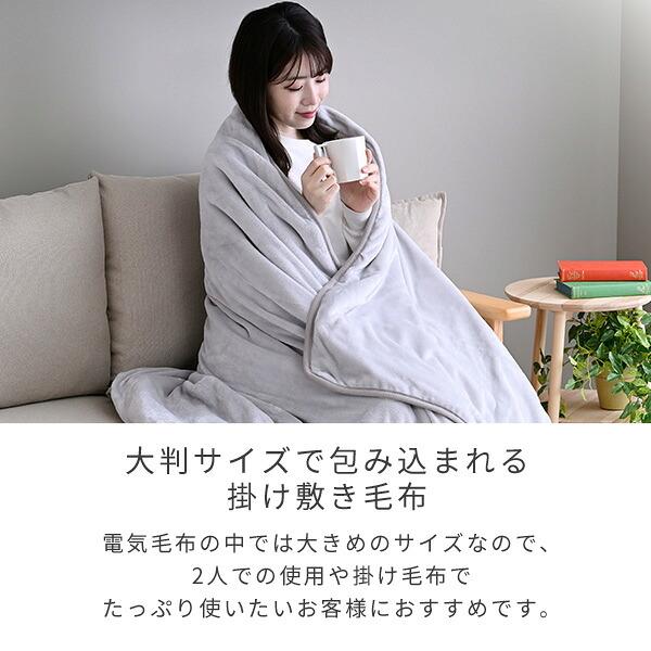 山善（YAMAZEN） フランネル電気毛布 敷き 掛け敷き兼用 188×130 cm