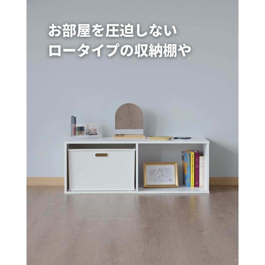 山善（YAMAZEN） カラーボックス 横向き 2列 1段 幅82 奥行29 高さ30cm