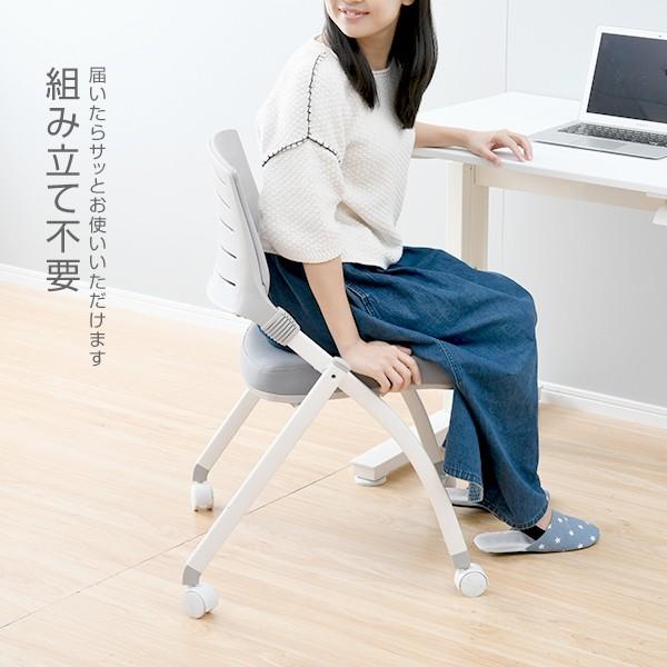 山善（YAMAZEN） ミーティングチェア キャスター付き 会議用椅子 CNC