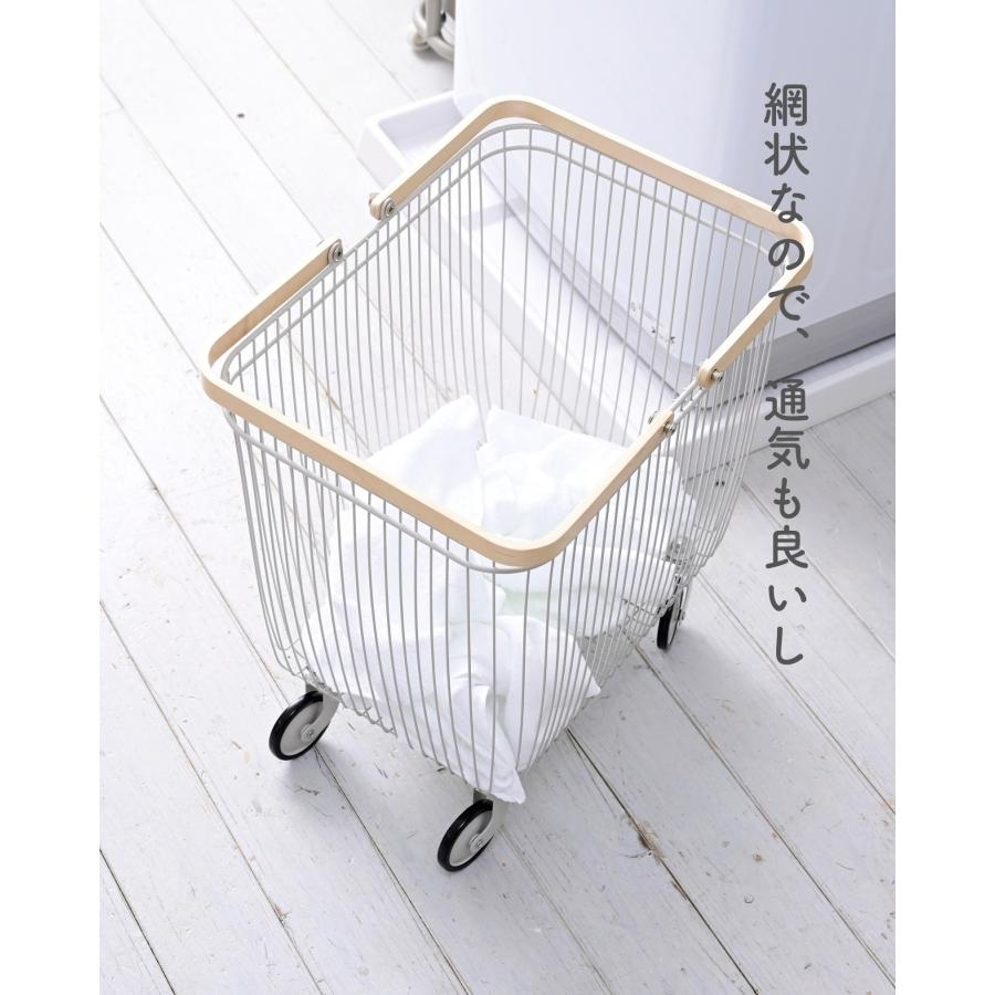 インドネシア産ランドリーワゴン ランドリー ワゴン バスケット 3段 すきま収納 キャスター 付き