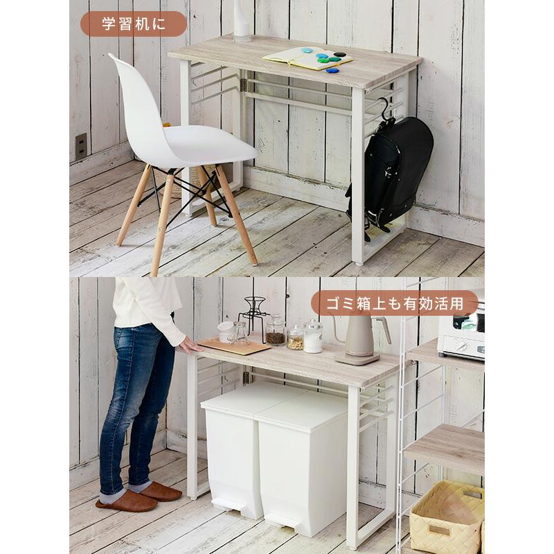 山善（YAMAZEN） 折りたたみテーブル 完成品 幅90 奥行45 高さ70