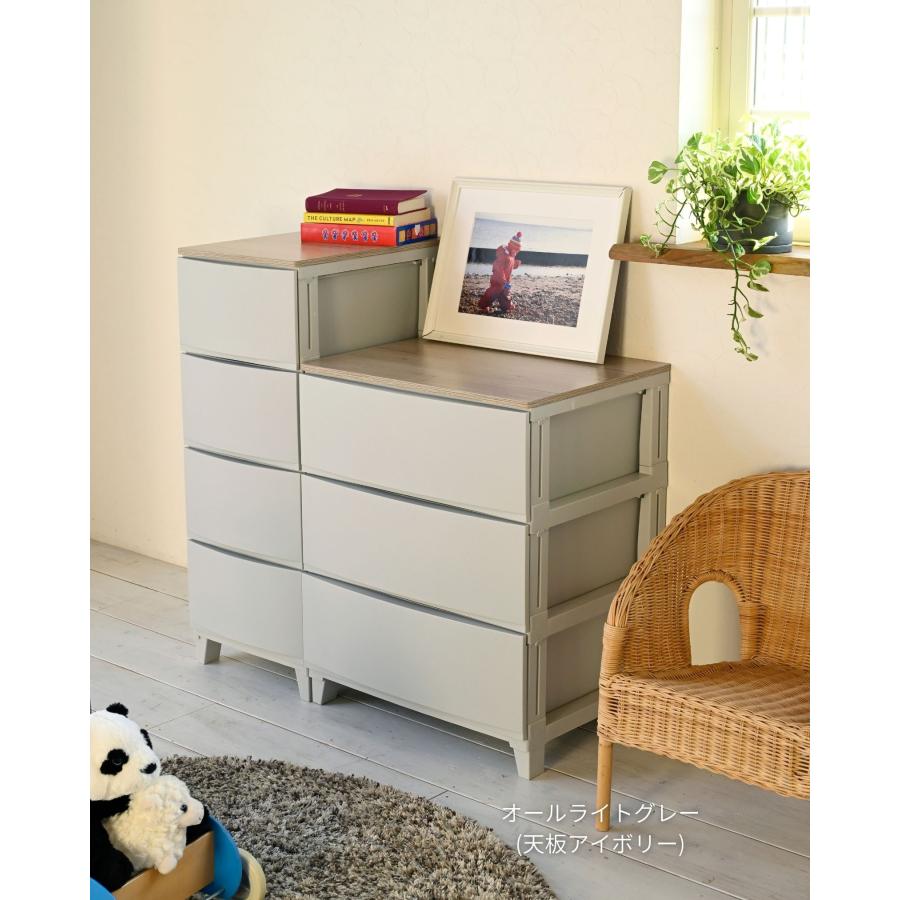 美品 4段プラチェスト 幅54×奥行42×高さ87.5cm 箪笥 タンス たんす 衣装ケース 西岡店 SANKA チェスト 木製 天板付き 衣装ケース 収納ケース ルームス ワイド