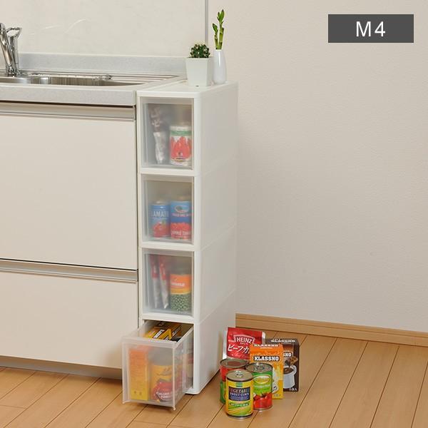 JEJアステージ 隙間収納 18cm ストッカー LI-M4/S3M2/S6 クリア スリム