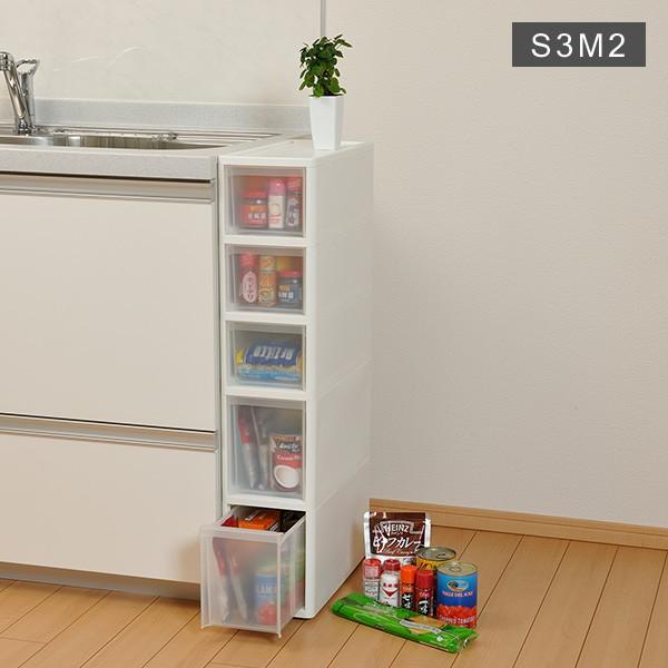 JEJアステージ 隙間収納 18cm ストッカー LI-M4/S3M2/S6 クリア スリム