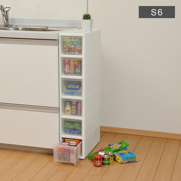 JEJアステージ 隙間収納 18cm ストッカー LI-M4/S3M2/S6 クリア スリム