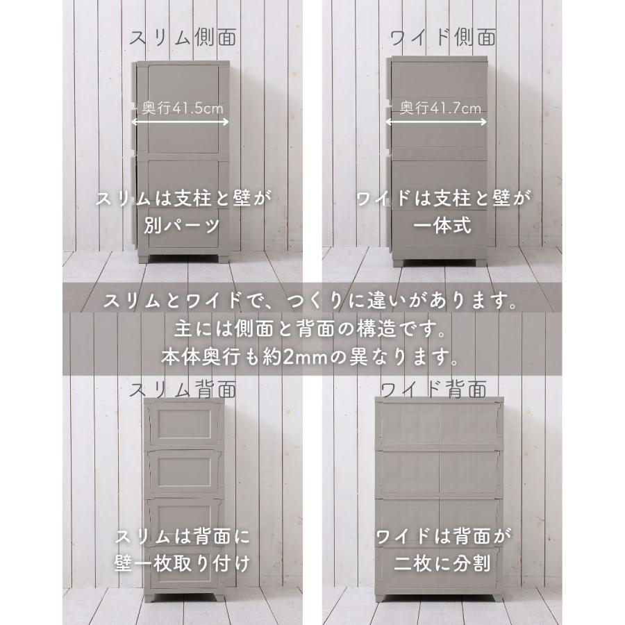 ホコリが入りにくい 壁付き チェスト スリム 3段 幅34 奥行41.5 高さ