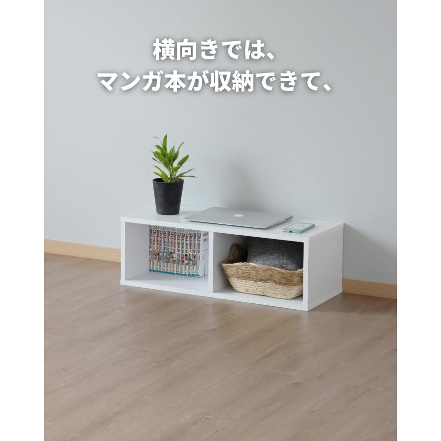 山善（YAMAZEN） 隙間収納 カラーボックス A4 2段 スリム 幅25 奥行29