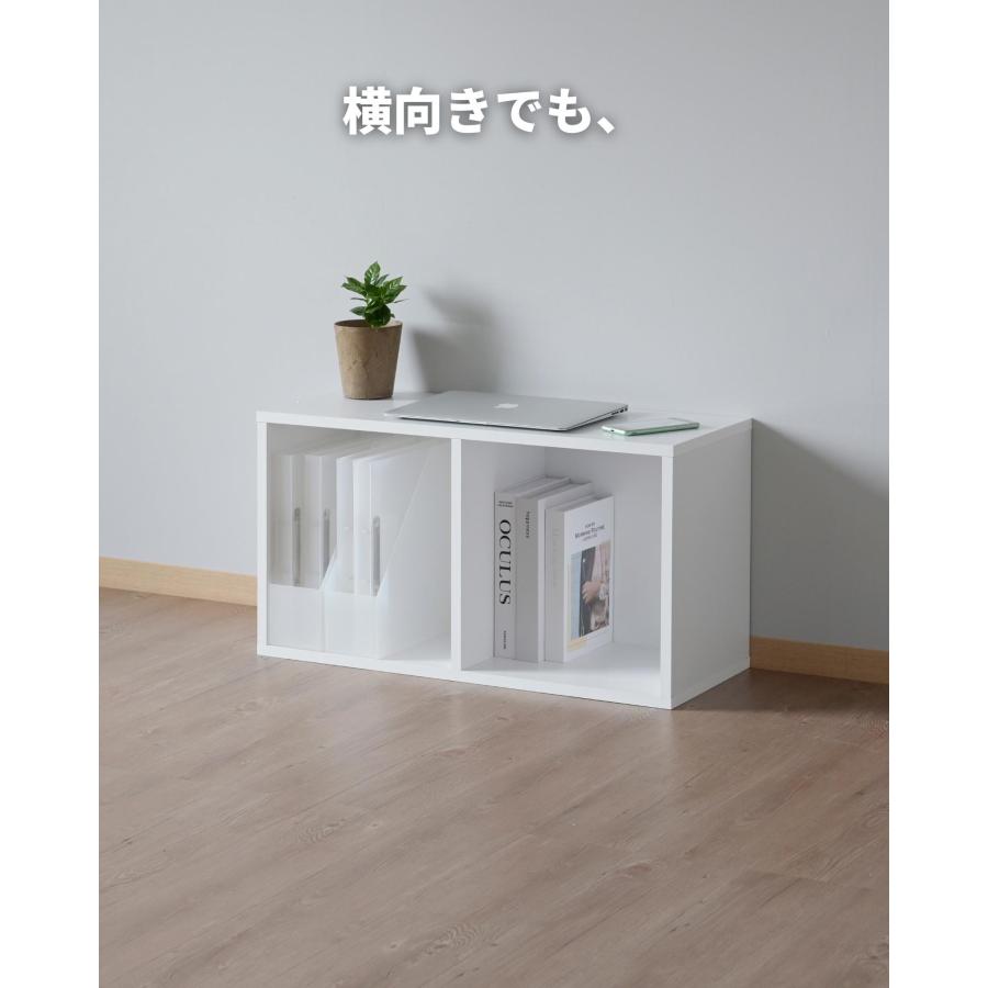 山善（YAMAZEN） たてよこ使える A4 カラーボックス 2段 幅40 奥行29