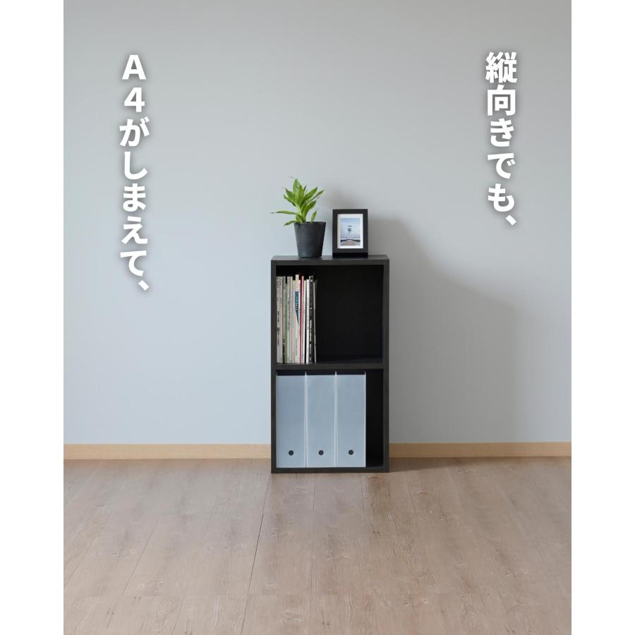 山善（YAMAZEN） たてよこ使える A4 カラーボックス 2段 幅40 奥行29