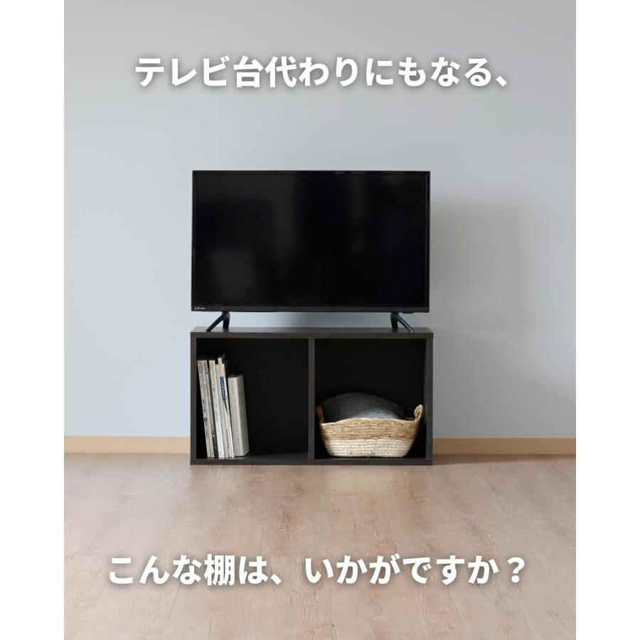 山善（YAMAZEN） たてよこ使える A4 カラーボックス 2段 幅40 奥行29