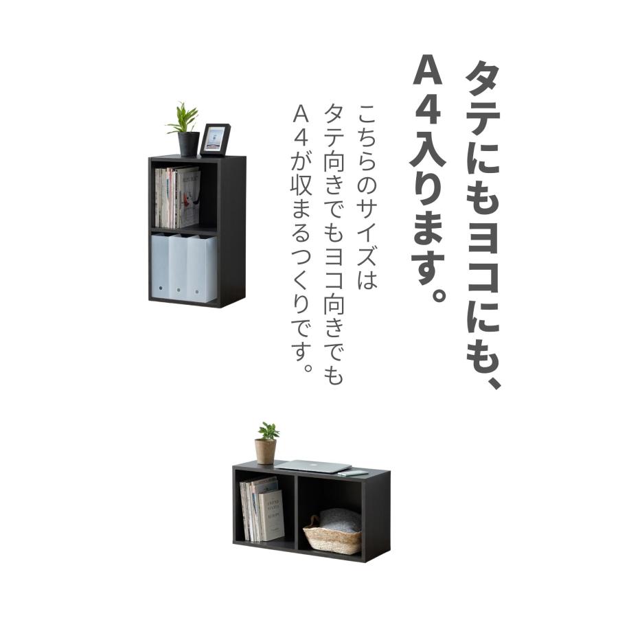 山善（YAMAZEN） たてよこ使える A4 カラーボックス 2段 幅40 奥行29
