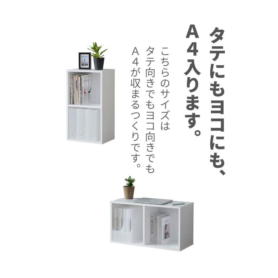 山善（YAMAZEN） たてよこ使える A4 カラーボックス 2段 幅40 奥行29