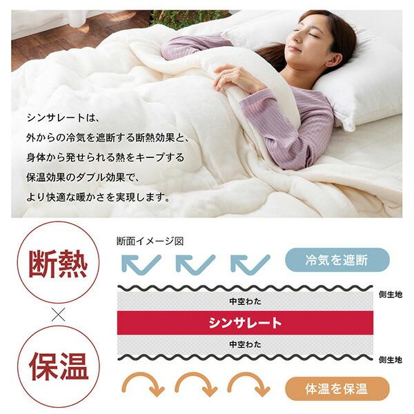 掛け布団 ダブル シンサレート 洗える 軽量 190x210cm ベージュ ナイスデイ シンサレート 掛け布団 フリース生地 軽量 ダブル