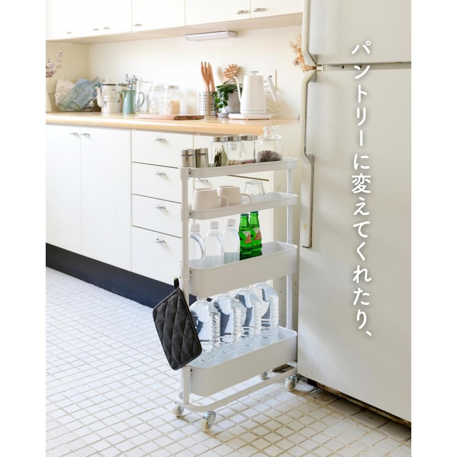 山善（YAMAZEN） 隙間収納 ワゴン キャスター付き 隙間トローリー