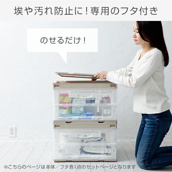 RISU（リス） 折りたたみコンテナ 50L 収納ボックス (側面オープン