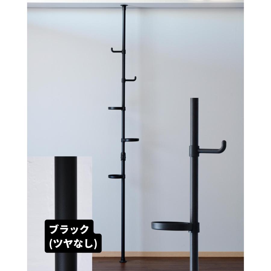 【色:マットブラック_サイズ:7)プランタースタンド】[山善] 突っ張り ラック 山善（YAMAZEN） 突っ張り プランターラック 幅30 奥行30 高さ200-280