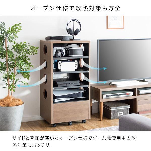 宮武製作所 ゲーム機 収納ラック キャスター付き ゲームラック