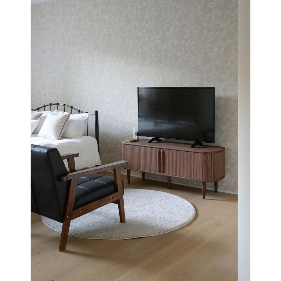 山善 テレビ台 120 ローボード おしゃれ 蛇腹 収納 テレビボード