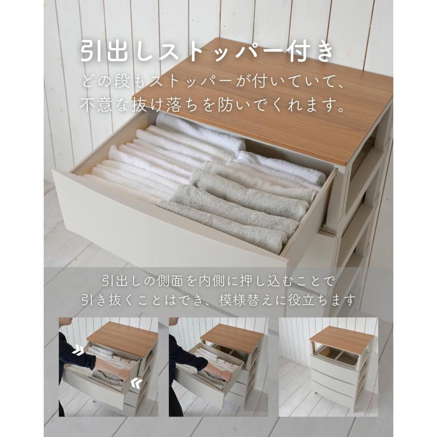 SANKA チェスト 木製 天板付き 衣装ケース 収納ケース ルームス ワイド