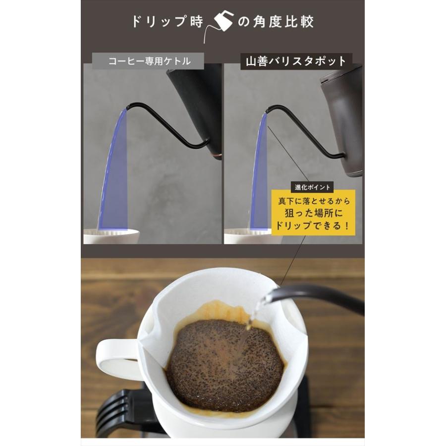 山善（YAMAZEN） 電気ケトル 温度調節 ケトル グースネック 0.8L 電気