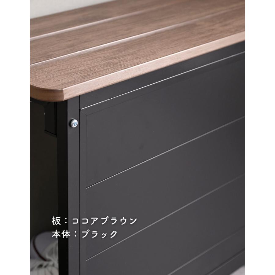 山善（YAMAZEN） 隠せるパネル付き 玄関収納 ベンチ 玄関 椅子 いす