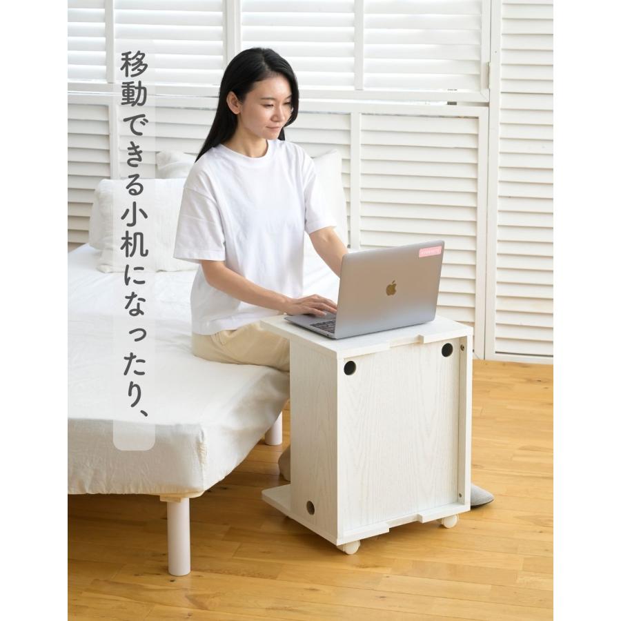 便利なベッドサイドテーブル 幅40×奥行40×高さ58㎝ 便利なベッドサイドテーブル 幅40×奥行40×高さ58㎝