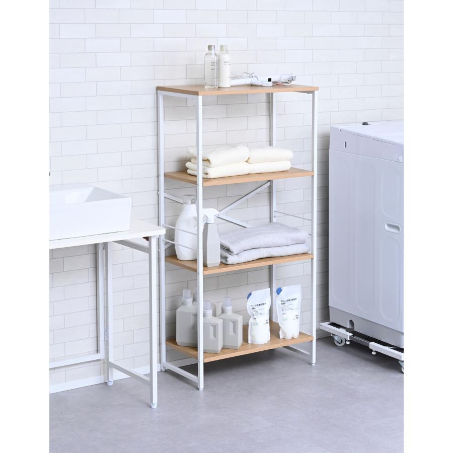 山善（YAMAZEN） ラック 棚 4段 幅59.8 シェルフ オープンラック