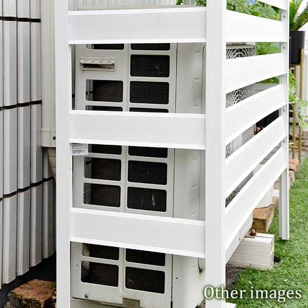 山善（YAMAZEN） 室外機カバー エアコン室外機カバー アルミ おしゃれ