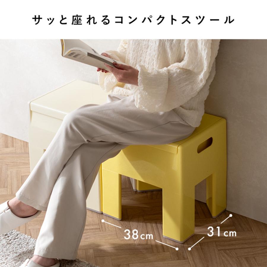 【在庫セール】宮武製作所 スツール 椅子 収納 ホワイト 幅51×奥行き31×高 宮武製作所 収納スツール Ponetta (ポネッタ) おしゃれ 収納ボックス