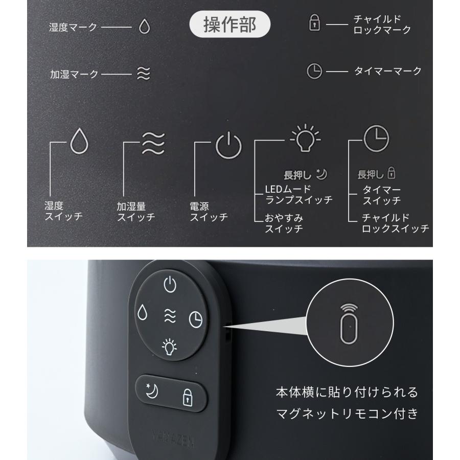 山善（YAMAZEN） 加湿器 スチーム式 卓上 小型 ガラススチーム加湿器