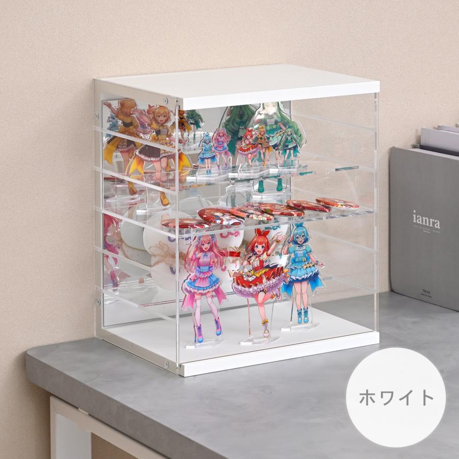 山善（YAMAZEN） コレクションケース 扉付き 幅30 奥行22.5cm ひな壇