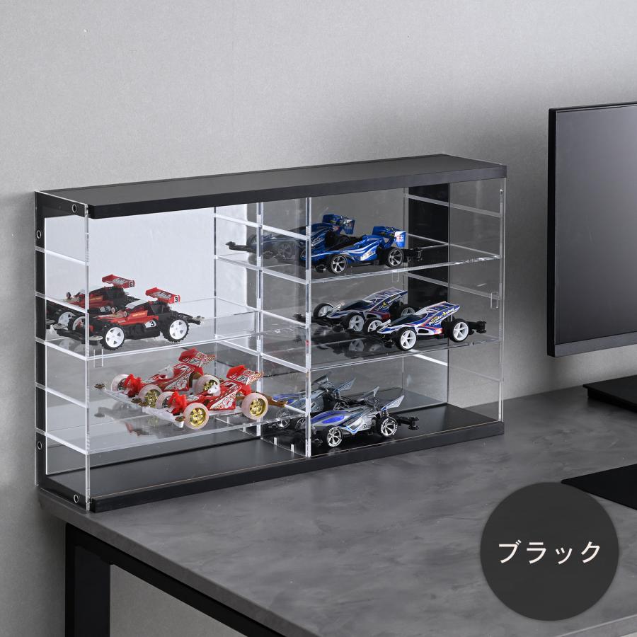 小物入れ　ディスプレイ 山善（YAMAZEN） コレクションケース 扉付き 幅59 奥行13cm 横長