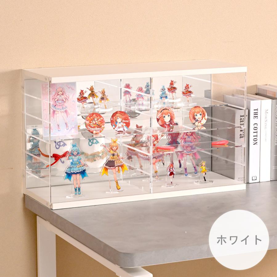 山善（YAMAZEN） コレクションケース 扉付き 幅59 奥行22.5cm 横長