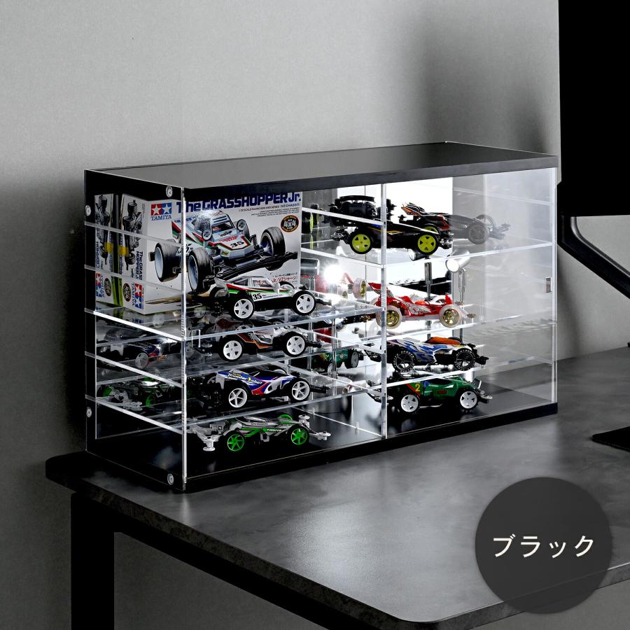 山善（YAMAZEN） コレクションケース 扉付き 幅59 奥行22.5cm 横長