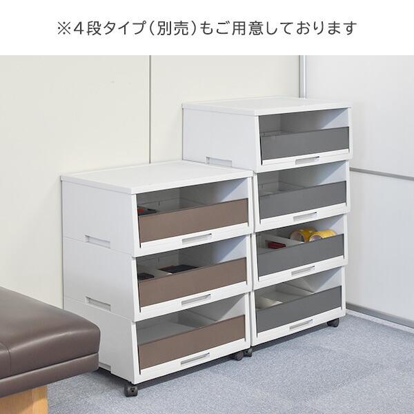 ペーパー分類ボックス 3段 深型 GGYC736 / GGYC737 事務所 オフィス 事務用品 オフィス用品 紙 古紙 コピー用紙 備品 分類 分別 ペーパー分類 キャスター 収納_7