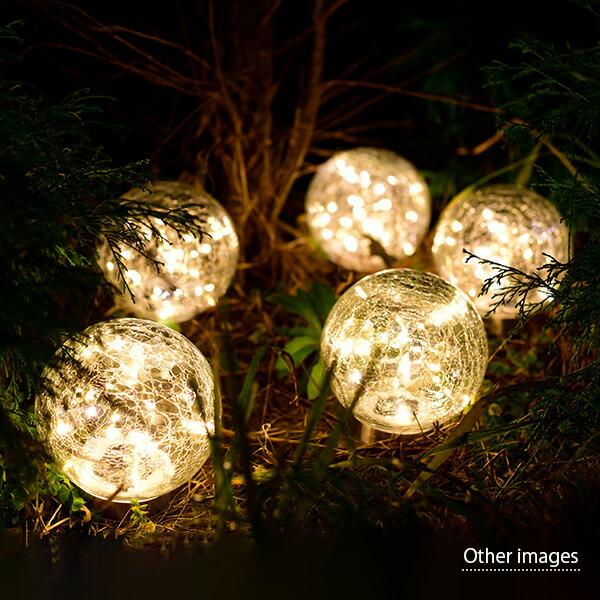 山善（YAMAZEN） LEDソーラーライト 屋外 防水防塵仕様 直径12cmタイプ