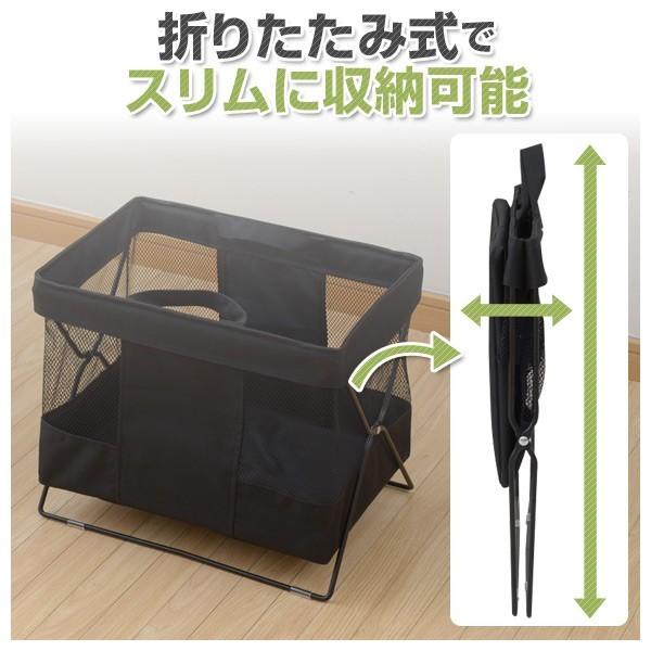 手荷物 収納ボックス メッシュ 37×25cm HTB-S バスケット かご カゴ かばん バッグ 鞄 収納 鞄置き かばん置き｜e-kurashi｜07