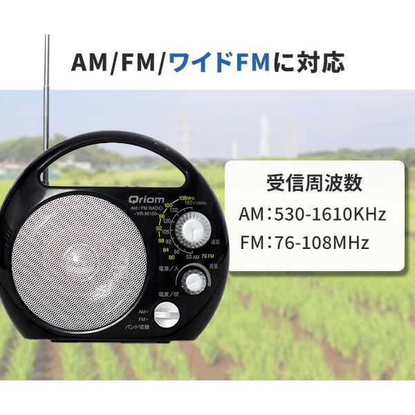山善（YAMAZEN） 野外ラジオ ポータブルラジオ (AM/FM)防塵・防まつ