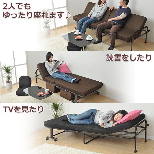 山善 ソファーベッド 折りたたみ