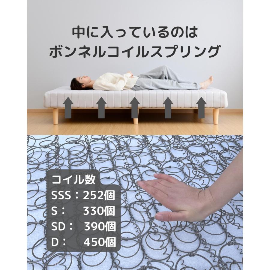 山善 組み立て簡単 脚付きマットレス シングル 幅97 奥行195 高 山善 組み立て簡単 脚付きマットレス シングル 幅97 奥行195 高
