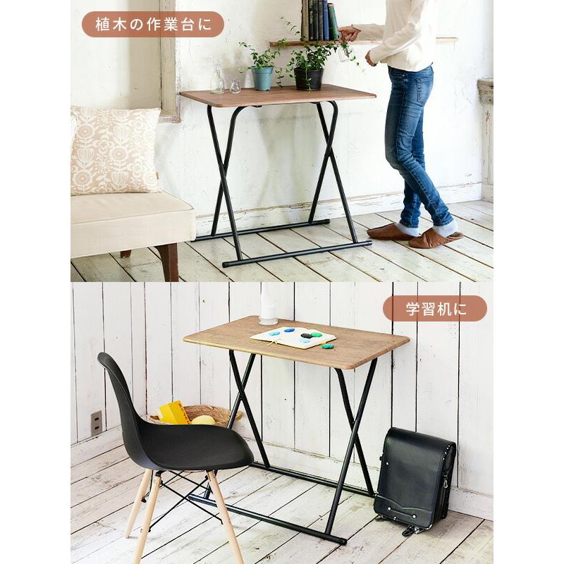 折りたたみデスク 組立不要 テーブル 在宅勤務 作業台 幅80cm×奥行50cm 折りたたみデスク 80CM*50CM*75CM 組立不要 テーブル 在宅勤務