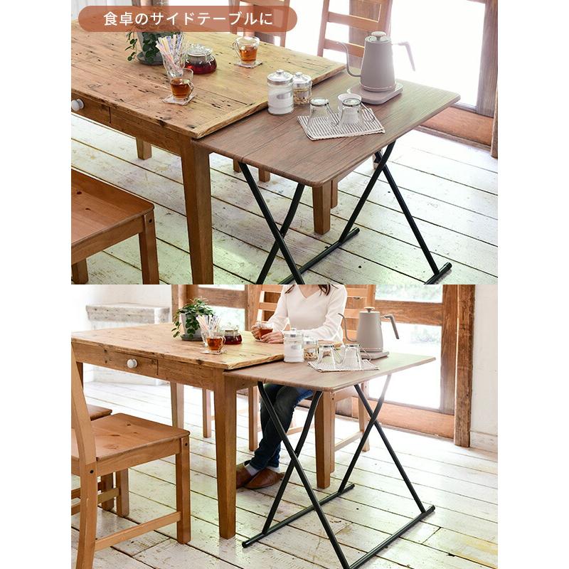 山善（YAMAZEN） 折りたたみテーブル 簡単組立 幅80 奥行51 高さ72