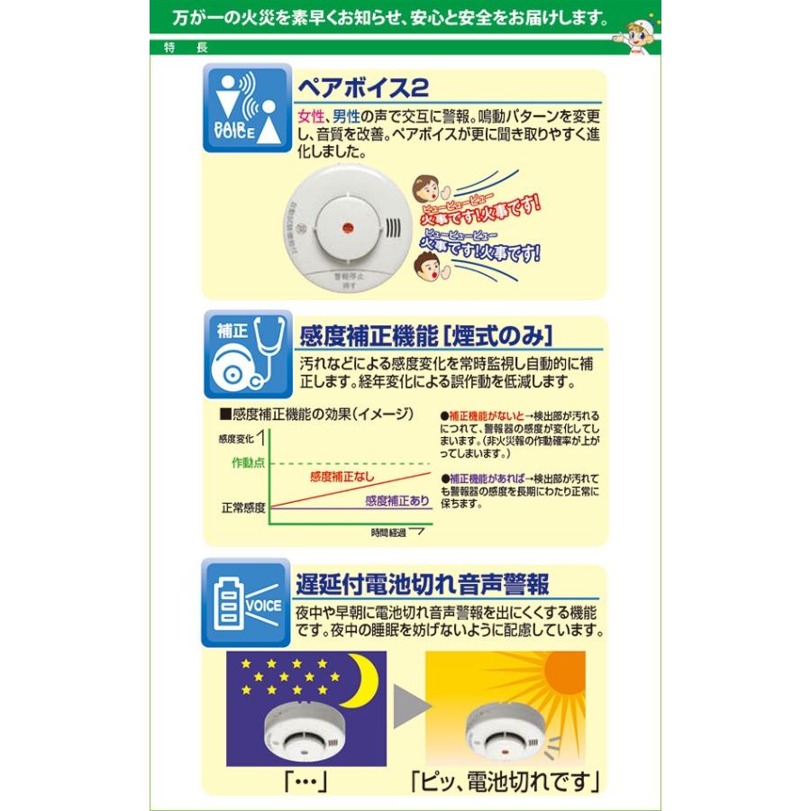 NITTAN 火災報知器 電池 火災警報器 住宅用火災警報器 熱感知器