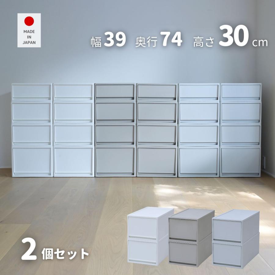 収納ケース 衣装ケース 収納ボックス 2個組 幅39 奥行74 高さ30 収納ケース 衣装ケース 収納ボックス 2個組 幅39 奥行74 高さ30