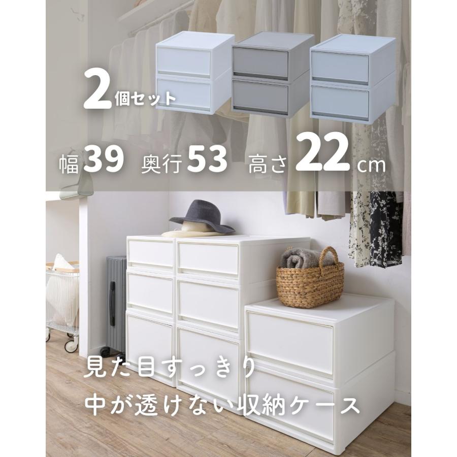 収納ケース 衣装ケース 収納ボックス 2個組 幅39 奥行53 高さ22 収納ケース 衣装ケース 収納ボックス 2個組 幅39 奥行53 高さ22