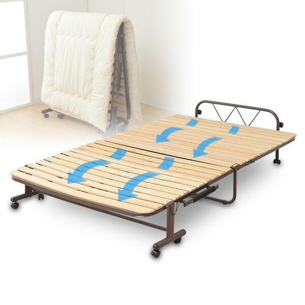 正規品 折りたたみベッド 折り畳みベッド セミダブルベッド 折りたたみベット 折りたたみすのこベッド スノコベッド 干せる Sbb 7sd Na コンビニ受取対応商品 Zoetalentsolutions Com